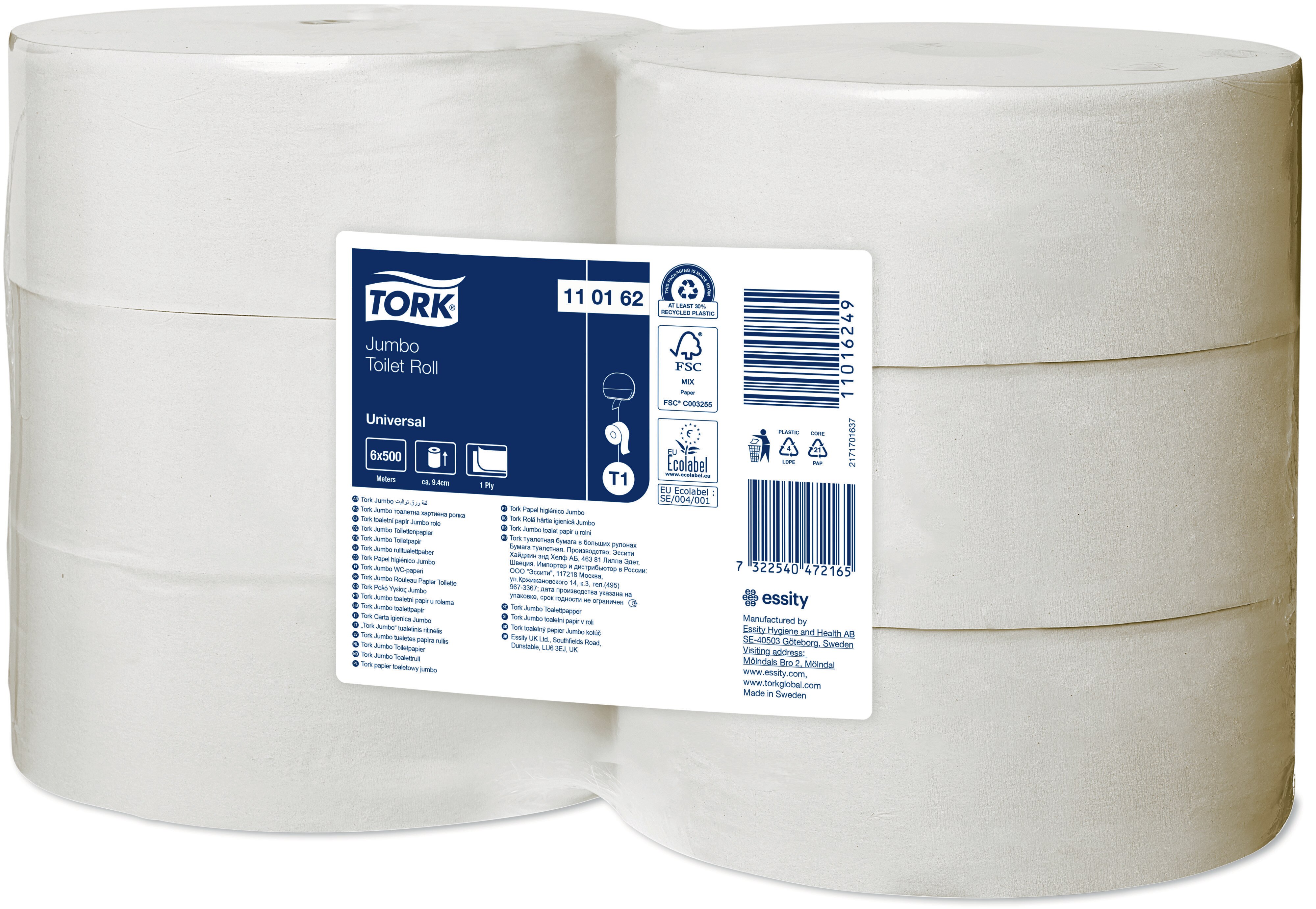 Tork 110162 Jumbo Toilettenpapier Universal - 1-lagig